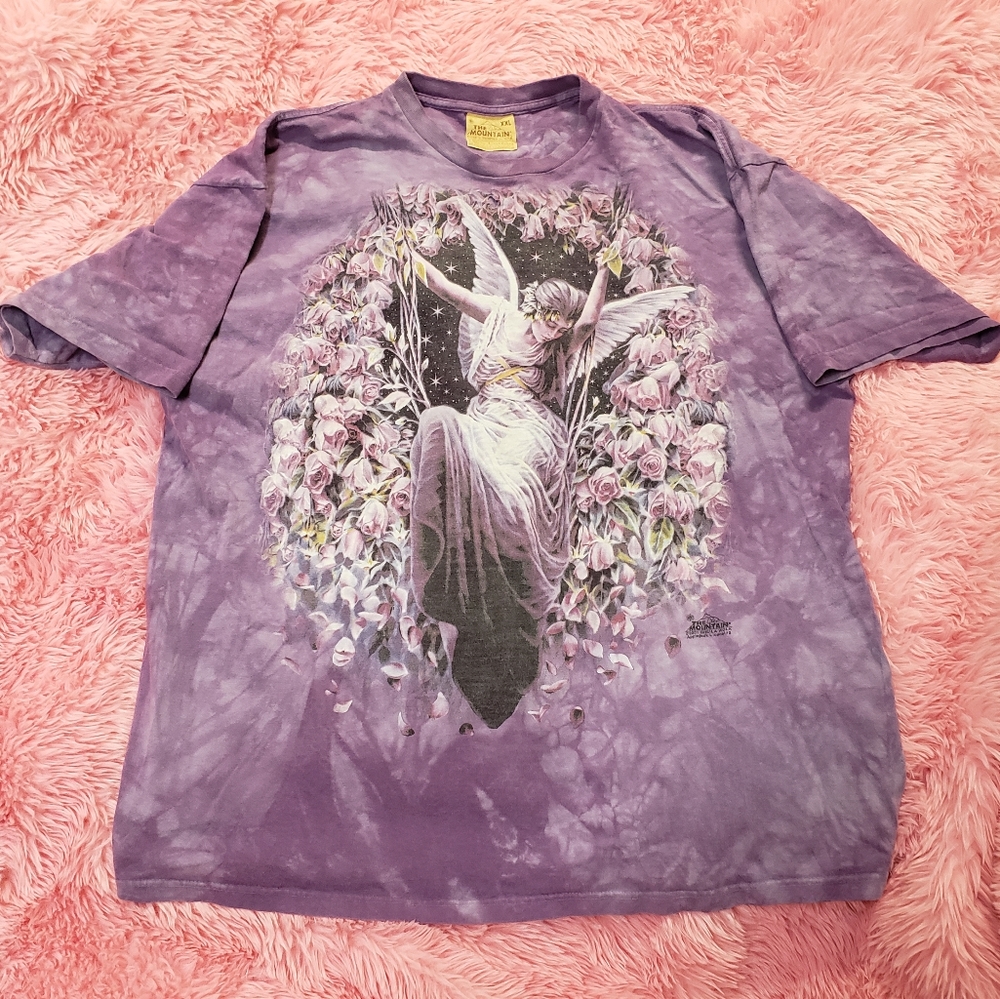 ☆ THE MOUNTAIN Vintage Fairy Graphic Tee purple tie dye